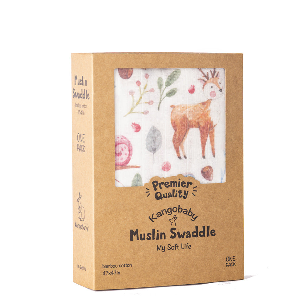 Foreign Trade Spot Bamboo Cotton Spring And Summer New Born Wrap High Density Gauze Muslin Swaddle