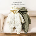 Baby Clothes Autumn And Winter Cotton-padded Jumpsuit Newborn Warm Windproof Hooded Cotton-padded Jacket For Boys And Girls