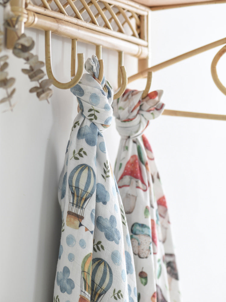 Foreign Trade Spot Bamboo Cotton Spring And Summer New Born Wrap High Density Gauze Muslin Swaddle