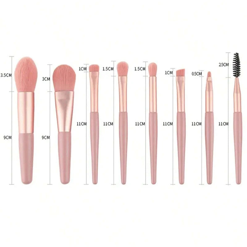 8PCS Makeup Brush Set – Foundation, Concealer & Eyeshadow Tools