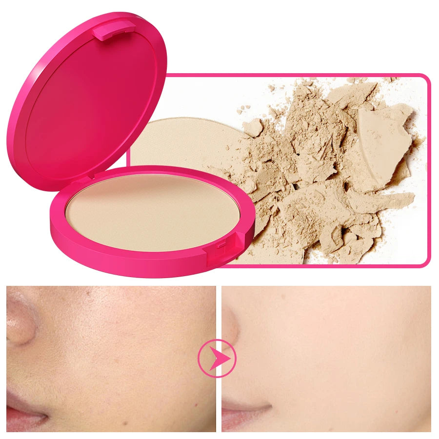 Natural Matte Pressed Powder – Oil Control & Brightening Foundation