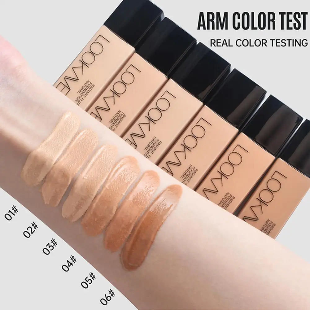 LOOKAVE Liquid Foundation – Full Coverage, Long-Lasting Matte Cream