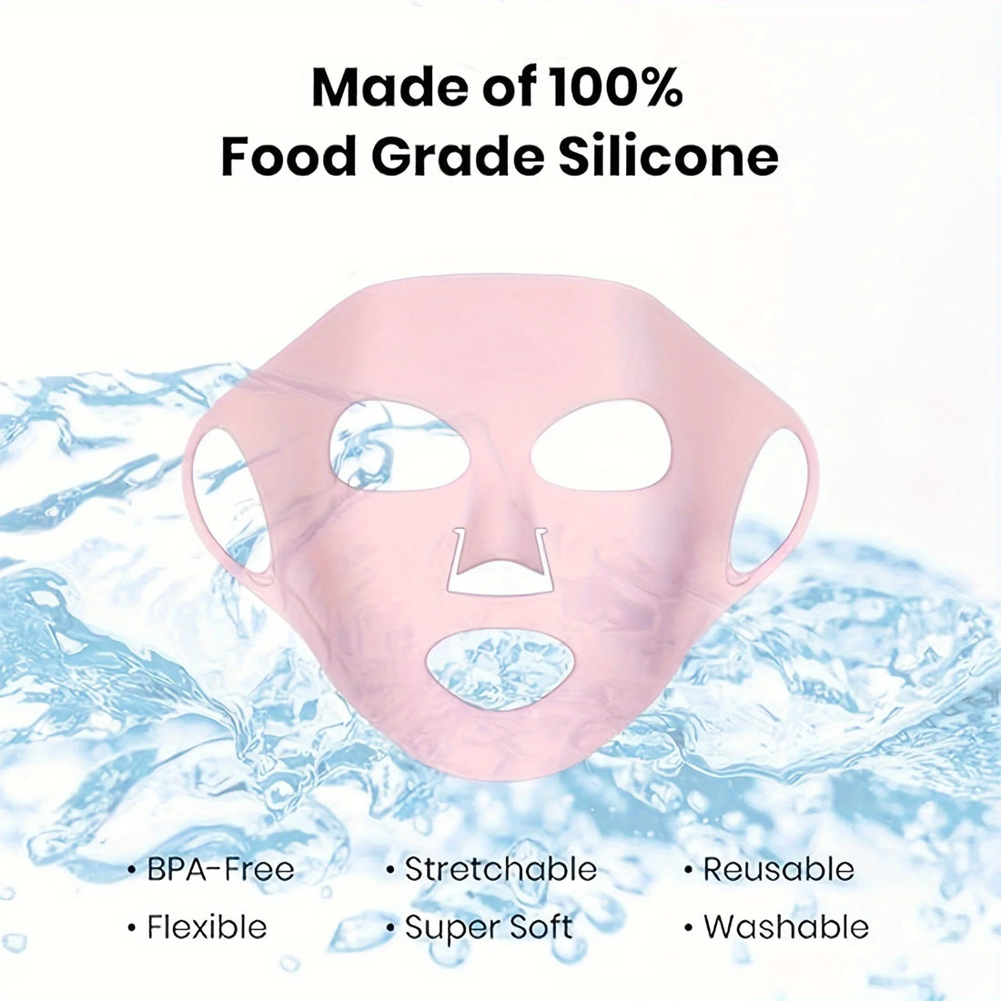 1PC 3D Reusable Silicone Facial Mask – Moisturizing & Skin Care Tool