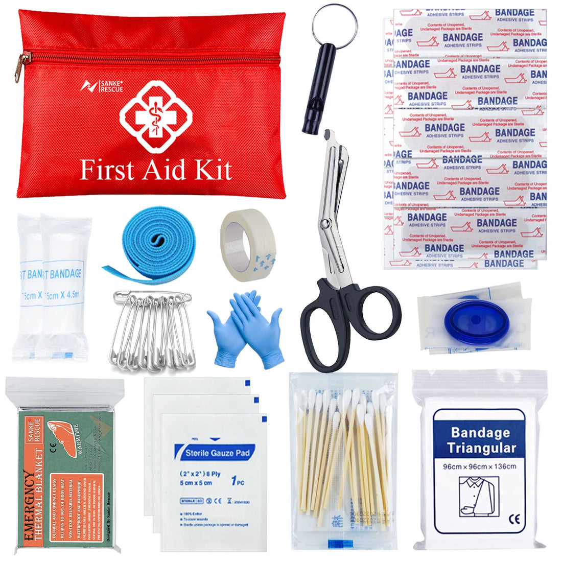 Tactical First Aid Kit for Car, Camping & Survival